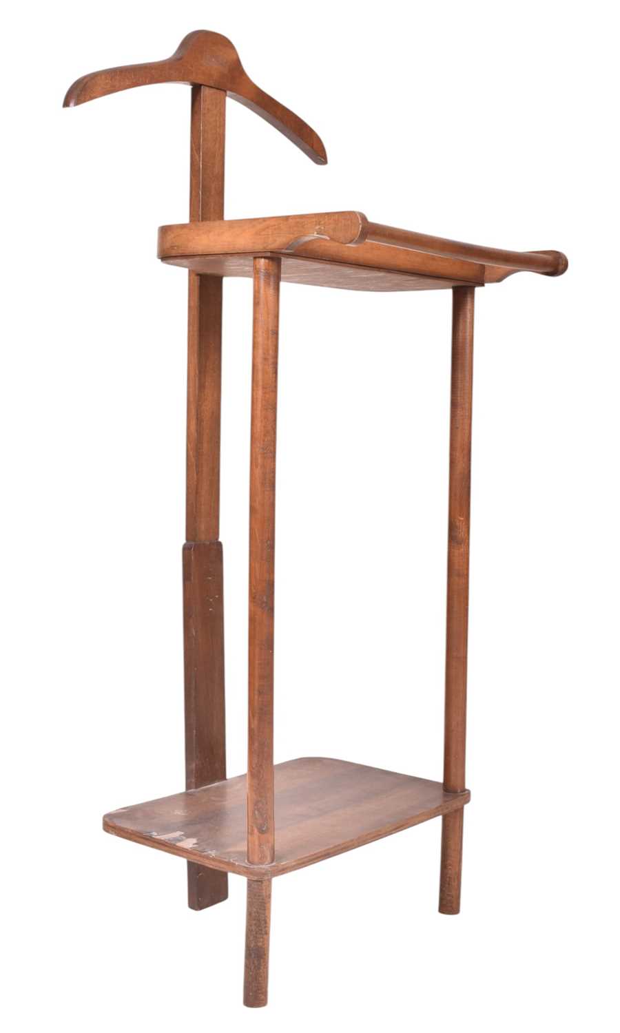 Lot 551 - MID CENTURY WALNUT VALET BUTLER'S STAND