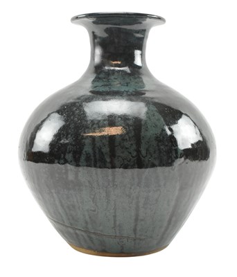 Lot 22 - TREVOR CORSER FOR LEACH POTTERY - STONEWARE CENTREPIECE VASE