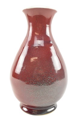 Lot 19 - DEREK EMMS (1924-2004) - STUDIO POTTERY SANG DE BOUF VASE