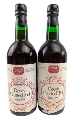 Lot 199 - TWO BOTTLES OF DOW'S CRUSTED PORT BOTTLED 1974 THE WINE SOCIETY