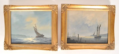Lot 727 - DAVID SHORT (B. 1940) - LATE 20TH CENTURY OIL ON BOARD MARITIME PAINTINGS
