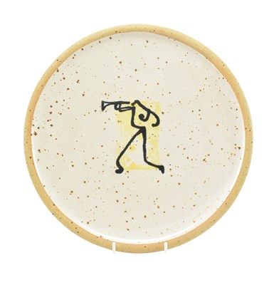 Lot 36 - ARMIN SKIRDE (GERMAN CONTEMPORARy) - STUDIO POTTERY STONEWARE CHARGER