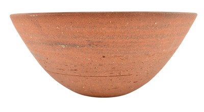 Lot 43 - LEACH ST IVES POTTERY - UNSIGNED STUDIO POTTERY STONEWARE CENTREPIECE BOWL