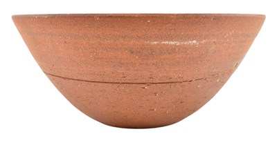 Lot 43 - LEACH ST IVES POTTERY - UNSIGNED STUDIO POTTERY STONEWARE CENTREPIECE BOWL