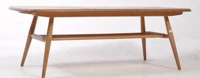 Lot 588 - ERCOL - VINTAGE 1970S ELM AND BEECH LONG BOY COFFEE TABLE