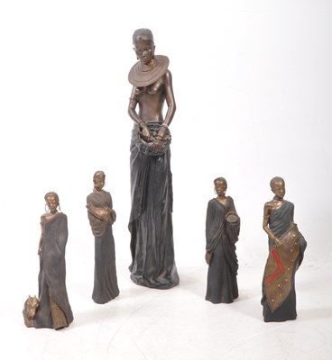Lot 383 - STACY BAYNE KENYAN MAASAI TRIBE FIGURINES