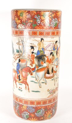 Lot 450 - 20TH CENTURY VINTAGE JAPANESE CERAMIC UMBRELLA STICK STAND VASE