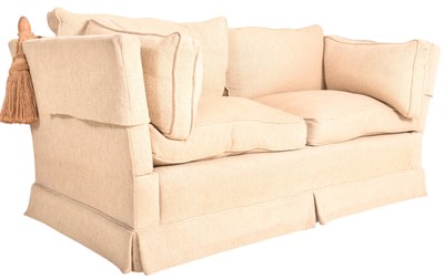 Lot 525 - CONTEMPORARY KNOLL DROP ARM THREE-SEATER SOFA
