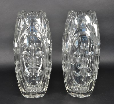 Lot 14 - MANNER OF RUDOLFVA - TWO MID CENTURY CZECH GLASS VASES