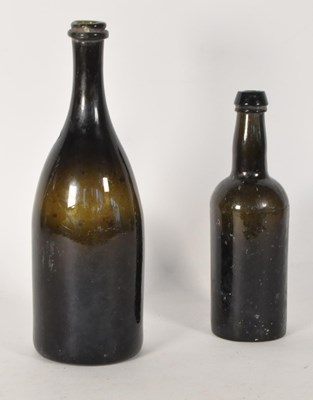 Lot 137 - TWO EARLY 19TH CENTURY WINE / WATER BOTTLES