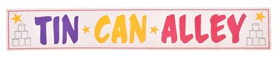 Lot 644 - TIN CAN ALLEY - VINTAGE FAIRGROUND / FUNFAIR DECORATIVE AMUSEMENT PARK WALL SIGN