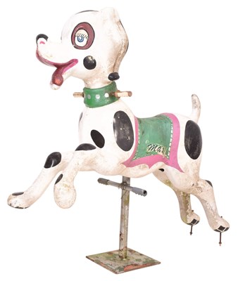 Lot 126 - VINTAGE FUNFAIR / FAIRGROUND TOY RIDE IN THE SHAPE OF A DALMATIAN DOG