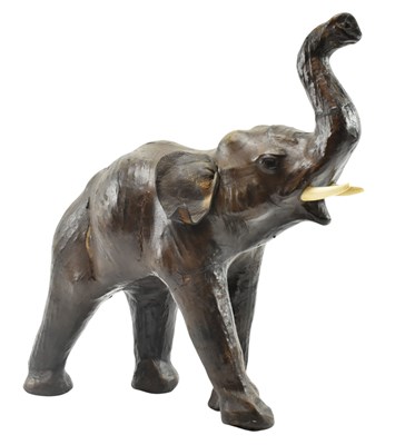 Lot 8 - IN THE MANNER OF LIBERTY OF LONDON - MID CENTURY LEATHER ELEPHANT