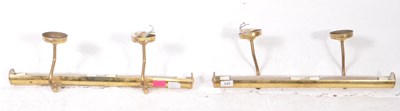Lot 777 - PAIR OF VINTAGE MID 20TH CENTURY BRASS WALL LIGHTS