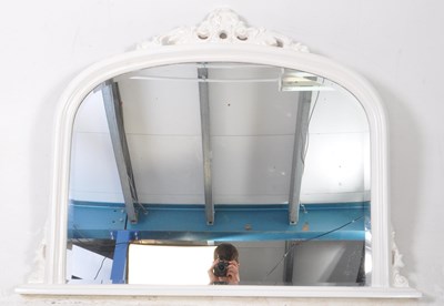 Lot 765 - VICTORIAN 19TH CENTURY PAINTED OVERMANTEL MIRROR