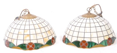 Lot 674 - TIFFANY MANNER PAIR OF VITNAGE 20TH CENTURY LIGHT SHADES