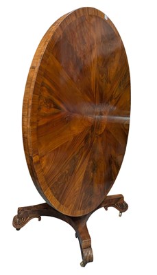 Lot 315 - 19TH CENTURY MAHOGANY VENEERED SUNBURST BREAKFAST LOO TABLE