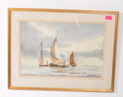 Lot 651 - FREDERICK BROWN - 20TH CENTURY WATERCOLOUR WITH INK PAINTING