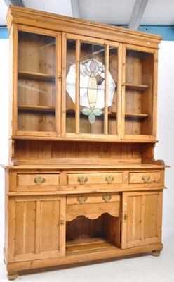 Lot 754 - VICTORIAN 19TH CENTURY PINE SIDEBOARD / KITCHEN DRESSER