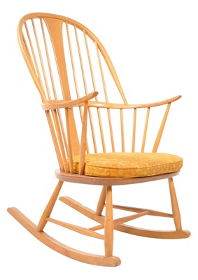 Lot 437 - ERCOL FURNITURE - CHAIRMAKER'S DOUBLE BOW ROCKING CHAIR