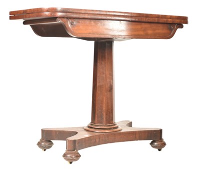 Lot 396 - WILLIAM IV 19TH CENTURY MAHOGANY CARD GAMES TABLE