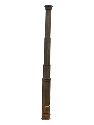 Lot 284 - VICTORIAN 19TH CENTURY BRASS THREE DRAWER TELESCOPE
