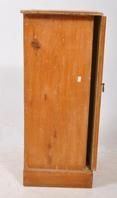 Lot 766 - VICTORIAN 19TH CENTURY PINE POT CUPBOARD / BEDSIDE