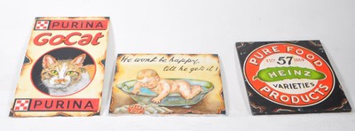 Lot 556 - THREE 20TH CENTURY REPRODUCTION ENAMEL STYLE PAINTINGS