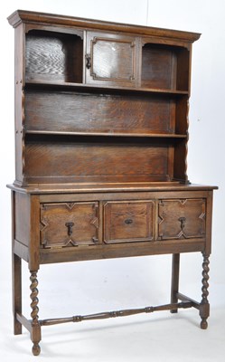 Lot 738 - EARLY 20TH CENTURY 1920S OAK JACOBEAN REVIVAL DRESSER