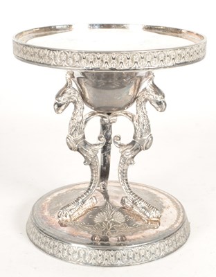 Lot 224 - 19TH CENTURY VICTORIAN SILVER PLATED CENTRE PIECE TAZZA