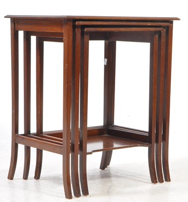 Lot 735 - EARLY 20TH CENTURY MAHOGANY NEST OF TABLES