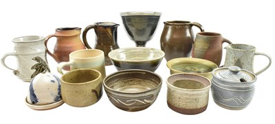 Lot 53 - FIFTEEN PIECES OF BRITISH STUDIO POTTERY INCL. WINCHCOMBE, TOFF MILLWAY, PAUL DENNIS ETC