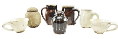 Lot 54 - CAMILLA GARRATT-JONES FOR CULROSS POTTERY - SEVEN PIECES OF STUDIO POTTERY
