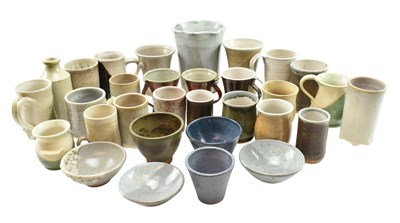 Lot 57 - CAMILLA GARRATT-JONES FOR CULROSS POTTERY - LARGE COLLECTION OF c30 PIECES OF STUDIO POTTERY