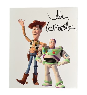 Lot 56 - JOHN LASSETER (PIXAR) - TOY STORY - SIGNED 8X10" PHOTOGRAPH