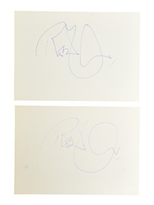 Lot 90 - MUSIC - ROBERT PLANT - LED ZEPPELIN - TWO AUTOGRAPHS ON CARD