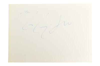 Lot 61 - MUSIC - MARK KNOPFLER (DIRE STRAITS) - AUTOGRAPH ON CARD