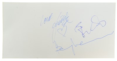 Lot 15 - MUSIC - ABBA (SWEDISH POP BAND) - AUTOGRAPHS ON CARD