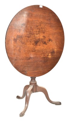 Lot 316 - 19TH CENTURY GEORGE III MAHOGANY TILT-TOP TABLE