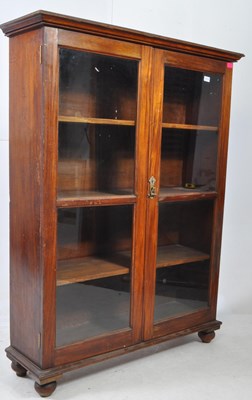 Lot 685 - VICTORIAN 19TH CENTURY MAHOGANY GLAZED BOOKCASE CABINET