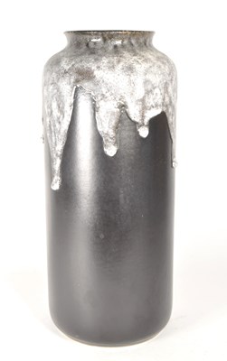 Lot 9 - MID CENTURY WEST GERMAN SALT GLAZED FAT LAVA VASE