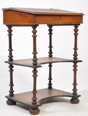 Lot 681 - 19TH CENTURY VICTORIAN ROSEWOOD SMALL BUREAU WRITING DESK