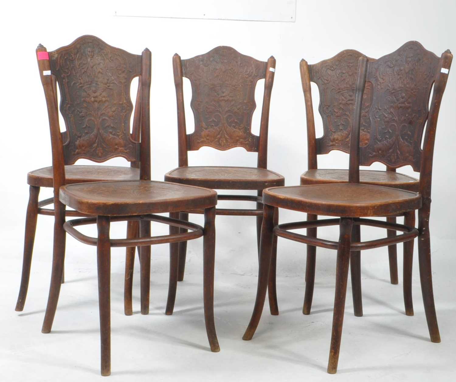 Lot 719 - EARLY 20TH CENTURY J & J KOHN ARTS & CRAFTS VIENNA BISTRO CHAIRS