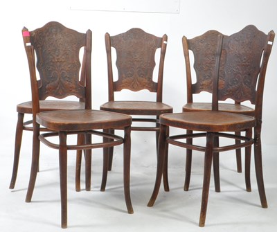 Lot 719 - EARLY 20TH CENTURY J & J KOHN ARTS & CRAFTS VIENNA BISTRO CHAIRS