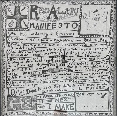 Lot 122 - SIR GRAYSON PERRY RA (BRITISH, 1960S-) - RED ALAN MANIFESTO