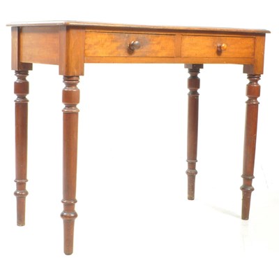 Lot 787 - VICTORIAN 19TH CENTURY MAHOGANY WRITING / CONSOLE TABLE