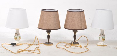 Lot 577 - TWO PAIRS OF 20TH CENTURY BEDSIDE TABLE LAMPS