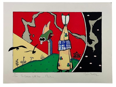 Lot 129 - MARTIN BRADLEY (1931-2023) - UNTITLD LITHOGRAPH WITH CAT