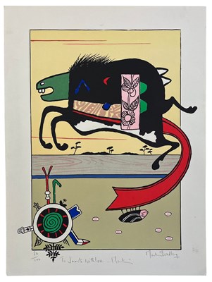Lot 132 - MARTIN BRADLEY (1931-2023) - UNTITLED LITHOGRAPH WITH ANIMAL