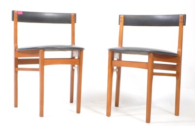 Lot 590 - PAIR OF LATE 20TH CENTURY MCINTOSH BLACK LEATHERETTE RETRO CHAIRS